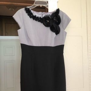 New Direction cap-sleeve Black and grey dress.